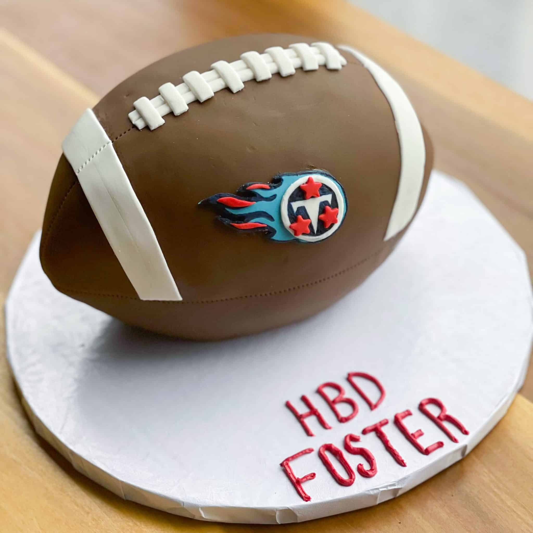 Titans Football Custom Shaped Cake